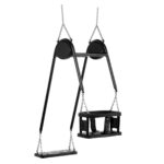 Šeimos sūpynė su apgaubiančia sėdyne.