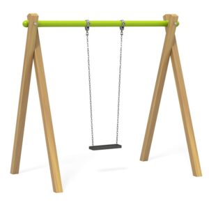 A-type Pinewood & Steel Swing w/Single Seat (Lime)